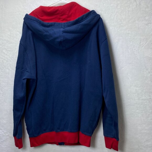 Superman Man Of Steel Hooded Jacket Medium DC Comics Blue & Red Cotton Polyester - Picture 4 of 9